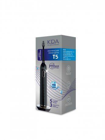КДА электрическая зубная щетка Т5, щетка зубная электрическая, черного цвета, 1 шт.